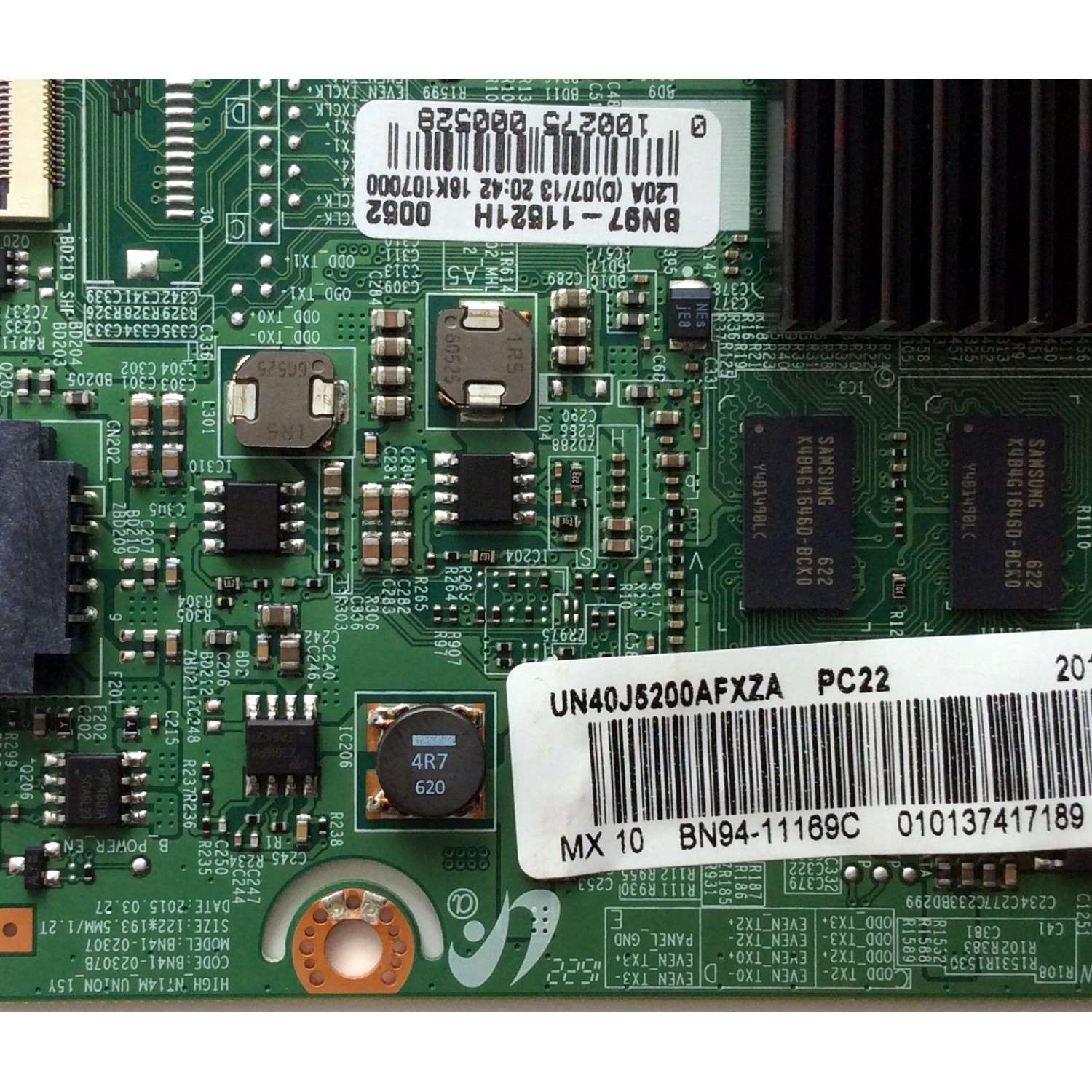 MAIN PARA TV SAMSUNG / NUMERO DE PARTE BN94-11169C / BN41-02307B / BN97-11521H / BN9411169C / PARTE SUSTITUTA BN94-11796J / PANEL CY-JJ040BGNV5H / MODELO UN40J5200 / UN40J5200AFXZA DA04 - Imagen 2